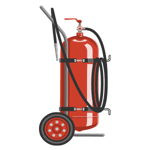 Mobile wheeled fire extinguishers