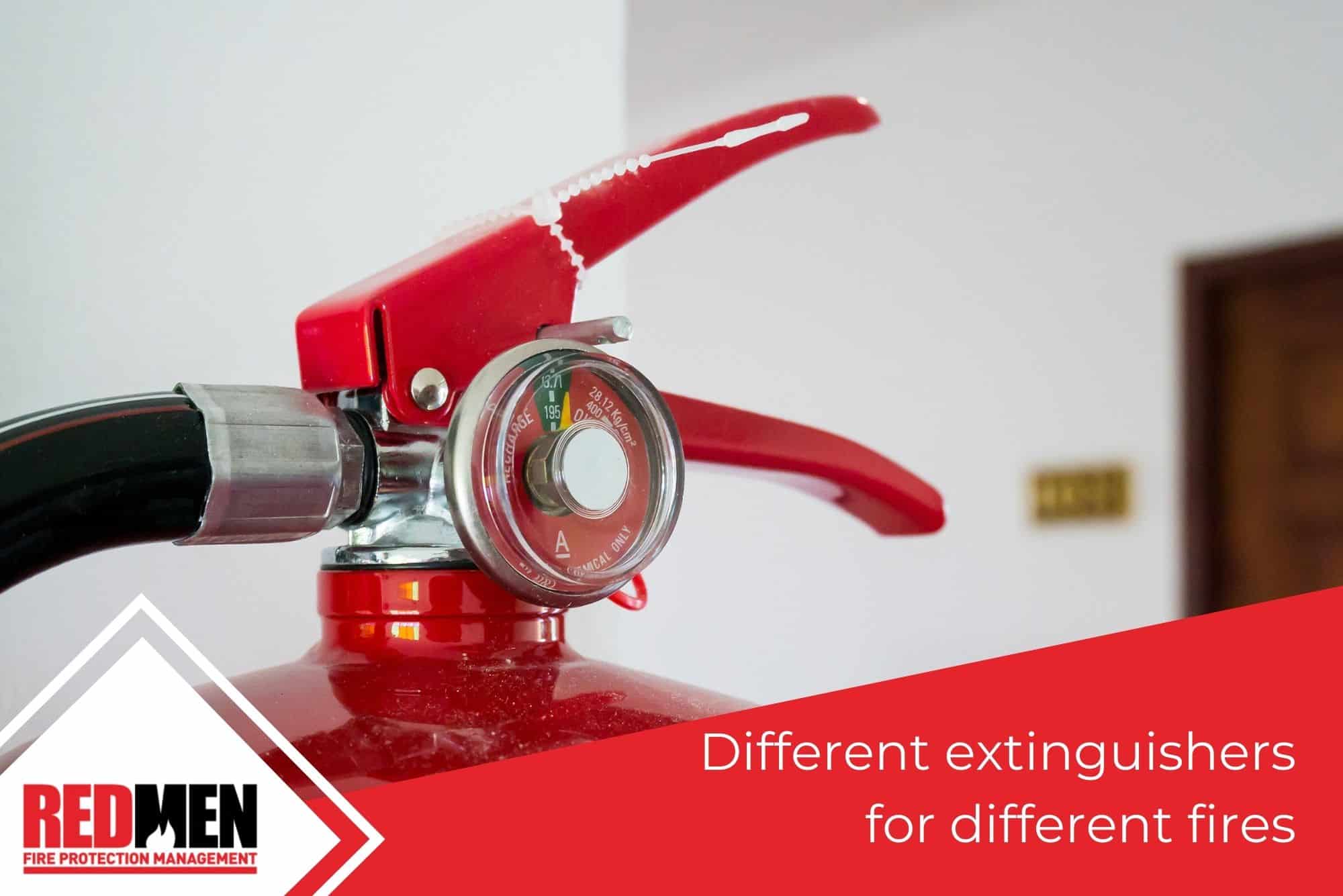 Different extinguishers for different fires