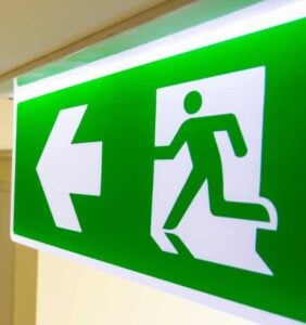 emergency exit lighting sign